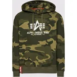 Alpha Industries Basic Hoody Camo 178312C-239 M – Maskáčová mikina s kapucí