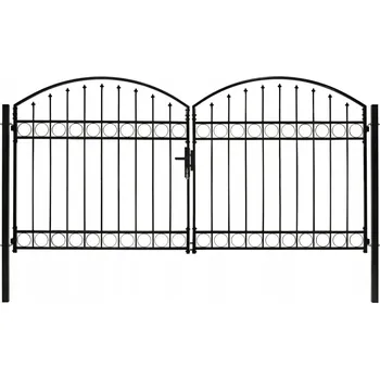 brána Brána vidaXL, zaoblená, ocelová, 300x125 cm
