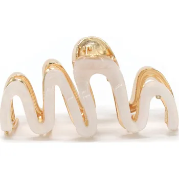 Hair-bižuterie - Skřipec na vlasy - 7,5 cm - skřipec - béžová