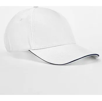 Kšiltovka Beechfield EarthAware® Classic Organic Cotton 5 Panel čepice - Sandwich Peak Barva: white, Velikost: One Size G_CB825C