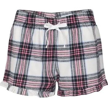 Dámské kraťasy SF Women Dámské kraťasy Tartan Frill Lounge Barva: White-Pink Check, Velikost: XL G_SF82