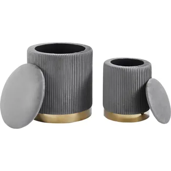 Taburet Nábytek PEGAS s.r.o. Taburety sada 2 ks. šedé P4-FXJG