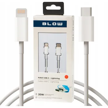 Datový kabel Kabel Blow USB-C - Apple Lightning 1 m bílý