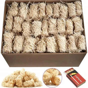 Krbová kamna Podpalovač z dřevité vlny Ekologický podpalovač pro gril, krb, kamna 2kg