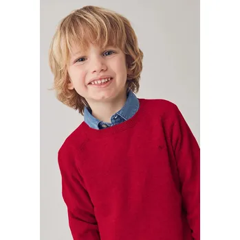Dětská móda Dětský bavlněný svetr Mayoral 323.5A.Mini.9BYA červená 33X, vel. 122