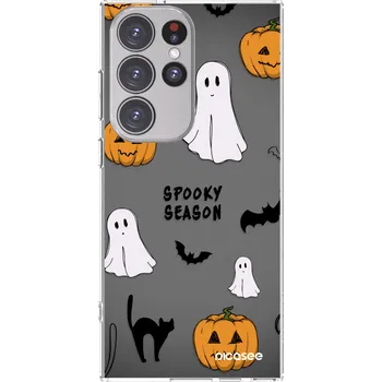 Pouzdro na mobilní telefon Picasee silikonový průhledný obal pro Samsung Galaxy S23 Ultra 5G - Spooky season 2