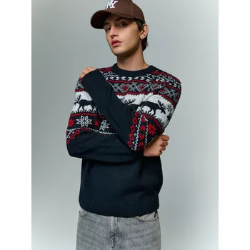 Pánský svetr Vánoční svetr - S - House - námořnictvo - 675HX-59X