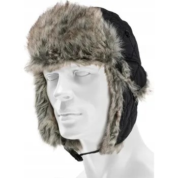 Čepice Mil-Tec zimní čepice ušanka černá, velikost XL