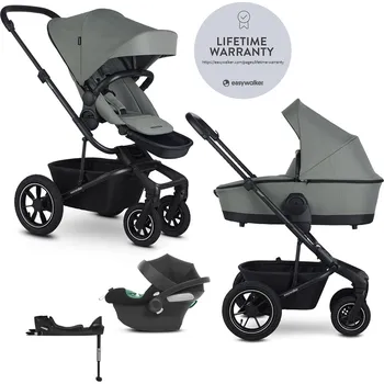 Kočárek EASYWALKER Kočárek kombinovaný Harvey⁵ 2v1 Agave Green LITE AIR + CYBEX Aton B2 i-Size + základna