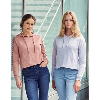 Dámská mikina Just Hoods Dámská zkrácená mikina s kapucí Barva: Růžová, Velikost: S G_JH016