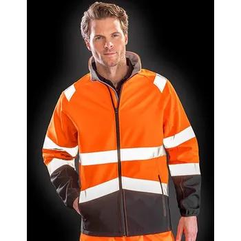 Result Bezpečnostní softshellová bunda k potisku Barva: Oranžová, Velikost: M G_RT450