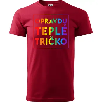 Pánská móda Sablio Tričko s potiskem - Opravdu teplé tričko - červené 4XL