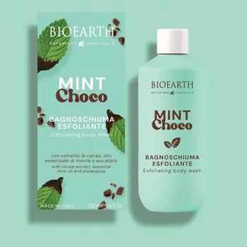 Sprchový gel BIEOARTH Mint Choco sprchový gel a peeling 2v1 250ml