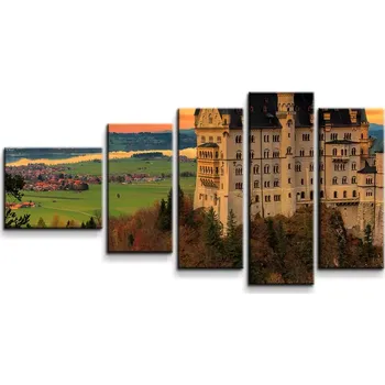 Obraz Sablio Obraz - 5-dílný Hrad - 100x60 cm