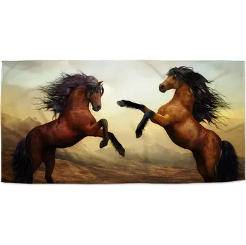 Osuška Sablio Ručník Vzpínající se koně - 50x100 cm