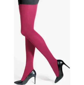 Dámské punčochy Teplé punčocháče Lores LOLA 100 DEN akryl s vlnou CHERRY červené, vel. 5-XL