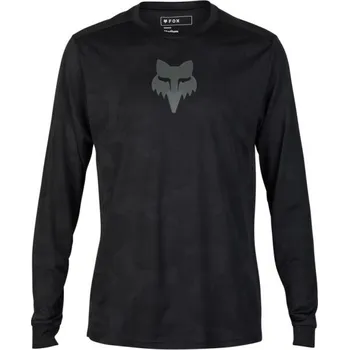cyklistický dres Pánský dres na kolo Fox RANGER TRU DRI LS 2XL Černá, Tmavě šedá