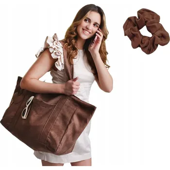 Kabelka Amibelle shopper kabelka polyester hnědá