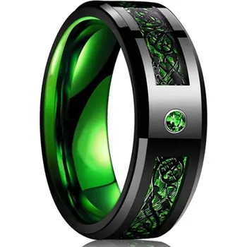 Prsten Prsten GA - 31913 - Černá/Zelená/69mm KP-31913