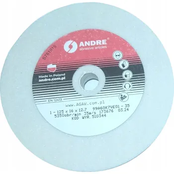 Brusný kotouč Plochý brusný kotouč typ 1 125 mm x 16 mm x 12,7 mm, zrnitost 60 (99A) ANDRE 510344