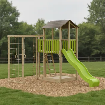 Dětský domeček ArtWD Dětský zahradní domek s hřištěm LUCK