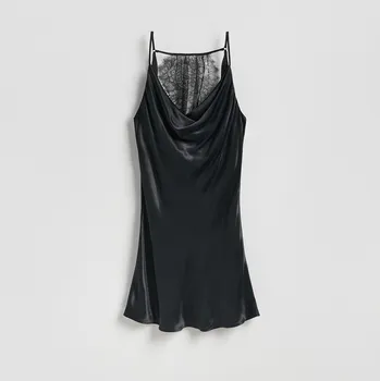 Dámské šaty Reserved - Mini šaty s&nbsp;vysokým podílem viskózy - černý - 338KB-99X - 338KB-99X-XS