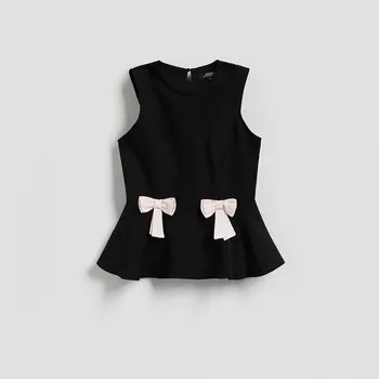 Reserved - Halenka s mašličkami - černý - 213IT-99X - 213IT-99X-S