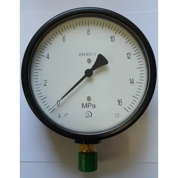 Manometr standardní pr. 160mm, M20x1,5 spodní 0-16 MPa 1%