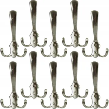 Věšák Tříramenný věšák k přišroubování na oblečení, nikl