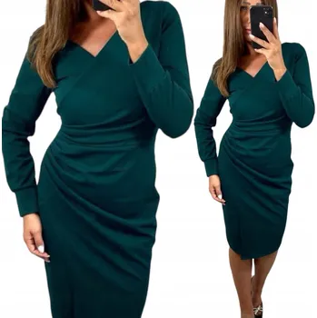 Dámské šaty Genesy koktejlové šaty glamour ke kolenům, velikost 40