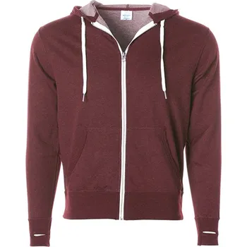 Oblečení a móda Independent Unisex kapuce na francouzský Terry zip střední váhy Barva: Burgundy Heather, Velikost: S G_NP354