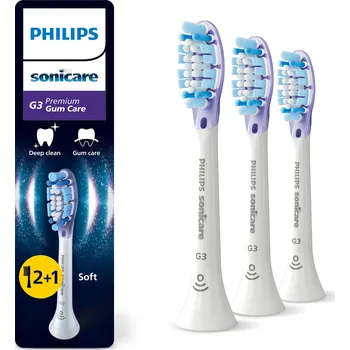 Náhradní hlavice k elektrickému kartáčku Philips SONICARE HX9053/87 bílé náhradní hlavice na zubní kartáček, 3 ks/1 bal.