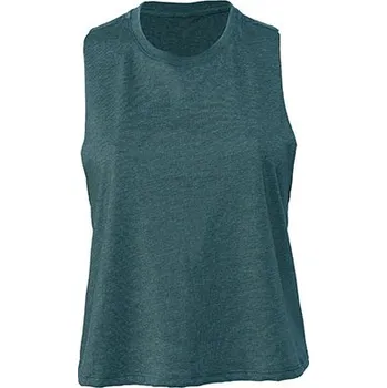Bella Dámské zkrácený tank Racerback Barva: Heather Deep Teal, Velikost: XL G_BL6682