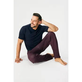 Dámské pyžamo Bavlněné pyžamo MEN-A Oscar dlouhé