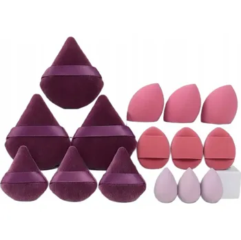 Houbička na make-up SADA 14X HOUBIČKA NA MAKE-UP FIALOVÉ BEAUTY BLENDER HOUBIČKY