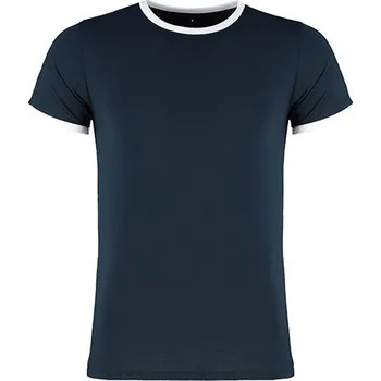 Pánské tričko Kustom Kit Módní tričko Ringer Barva: Bílá, Velikost: XS G_K508