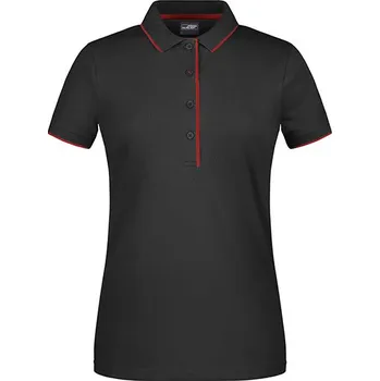 Dámské tričko James&Nicholson Dámské Polo Stripe Barva: black, Velikost: S G_JN727