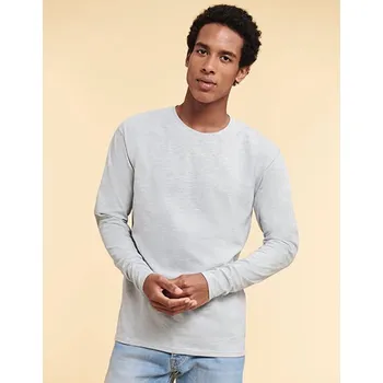 Pánské tričko Fruit of the Loom Kultovní 195 T s dlouhým rukávem Barva: Červená, Velikost: XS G_F195