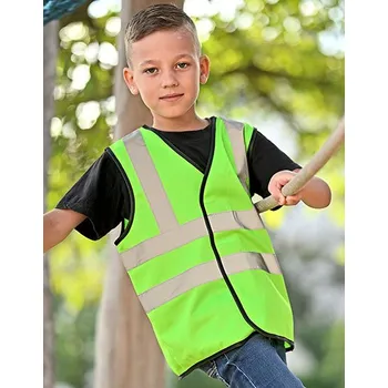 Korntex Dětská bezpečnostní vesta a Esbjerg - 4 reflexní proužky Barva: Signal Yellow, Velikost: S G_KX127K