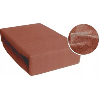 Prostěradlo Froté prostěradlo s gumou 160x200 hnědé