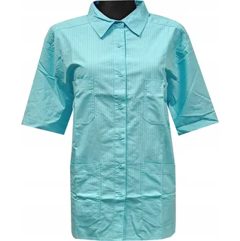 CLINIC DRESS dámská košile krátký rukáv proužky modrá DÁMSKÁ KOŠILE KRÁTKÝ RUKÁV MODRÁ 198443 velikost 46/48