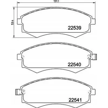 Brzdová destička Hella 8DB 355 032-081 Sada brzdových destiček, kotoučové brzdy