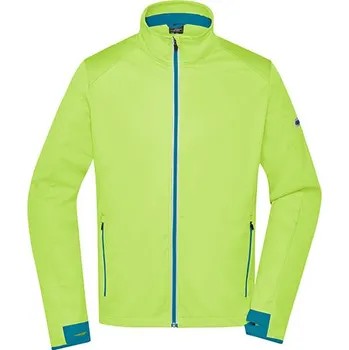 Pánská softshellová bunda James&Nicholson Pánská sportovní softshellová bunda Barva: Bright Yellow, Velikost: S G_JN1126
