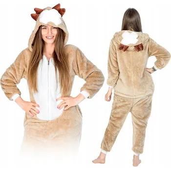 Dámské noční prádlo DÁMSKÉ PÁNSKÉ PYŽAMO KOSTÝM ONESIE KIGURUMI VÁNOČNÍ OVERAL SOB M