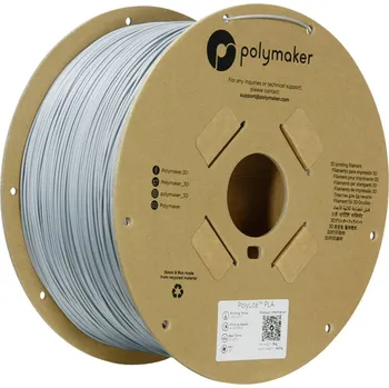 Filament Polymaker PA02035 6938936712459 vlákno pro 3D tiskárny PLA plast Vysoká tuhost, Vysoká pevnost v tahu 1.75 mm 3000 g šed