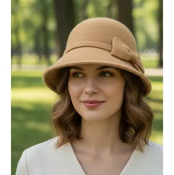 Klobouk Agrafka klobouk bucket béžový, velikost 57