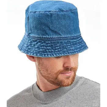 Klobouk Mantis Unisex džínový klobouček M200 Denim Blue L/XL