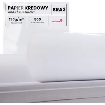 Kancelářský papír Křídový papír křída 130 g gloss lesk SRA3 500ark.