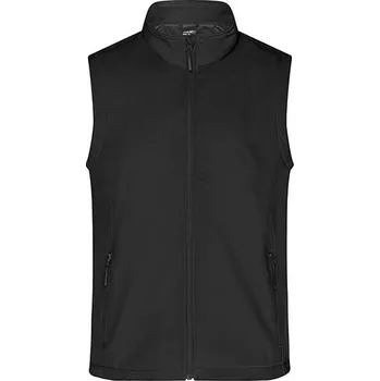 Pánská vesta James&Nicholson Pánská promo softshellová vesta a Barva: black, Velikost: XXL G_JN1128