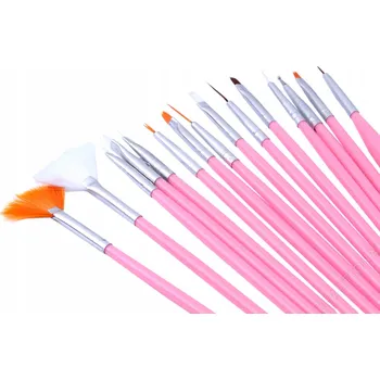 Kosmetický štětec Sada štětců NA zdobení nehtů 15 ks